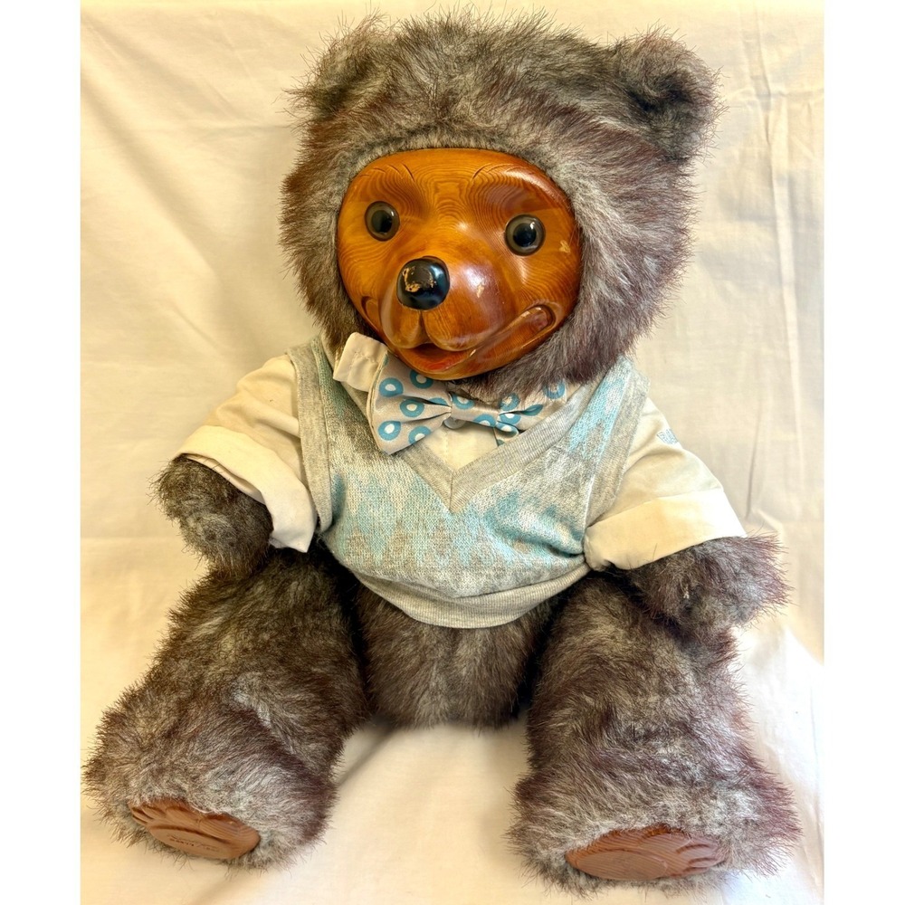 Robert Raikes 1986 Limited Edition Wooden‎ Face Teddy Bear #5476 "Reginald"